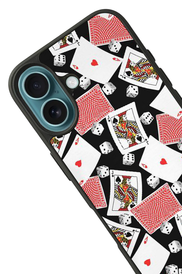 iPhone 16 Plus Uyumlu Kart Tasarımlı Glossy Premium Kılıf