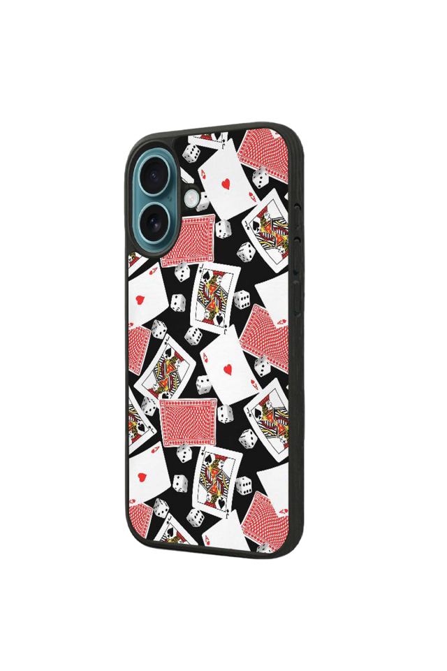 iPhone 16 Plus Uyumlu Kart Tasarımlı Glossy Premium Kılıf