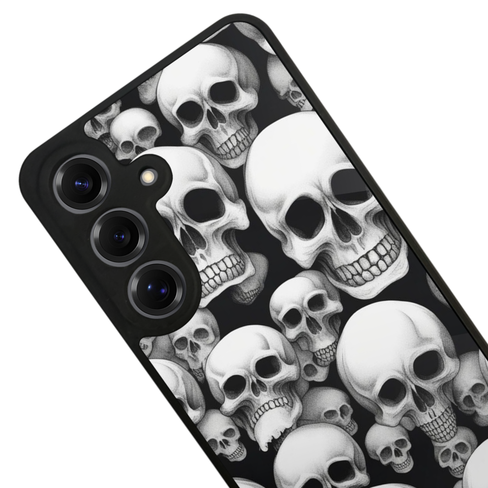 Samsung Galaxy S25 Uyumlu KuruKafa Tasarımlı Glossy Premium Kılıf