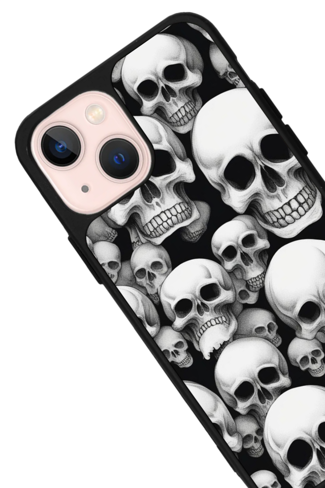 iPhone 13/14 Uyumlu KuruKafa Tasarımlı Glossy Premium Kılıf