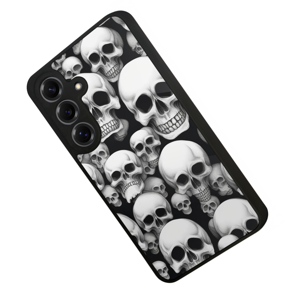 Samsung Galaxy S25 Uyumlu KuruKafa Tasarımlı Glossy Premium Kılıf