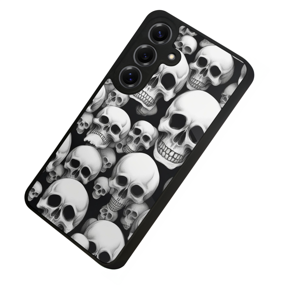 Samsung Galaxy S25 Uyumlu KuruKafa Tasarımlı Glossy Premium Kılıf