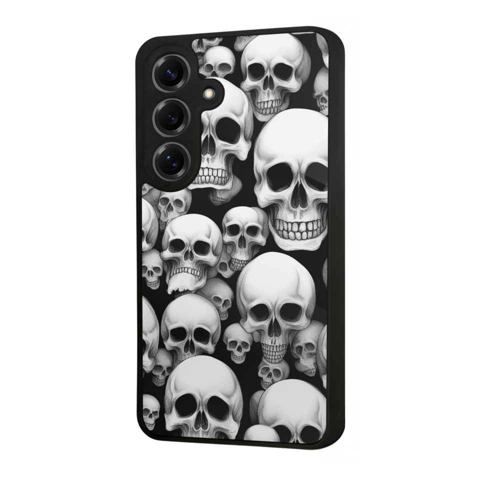 Samsung Galaxy S25 Uyumlu KuruKafa Tasarımlı Glossy Premium Kılıf