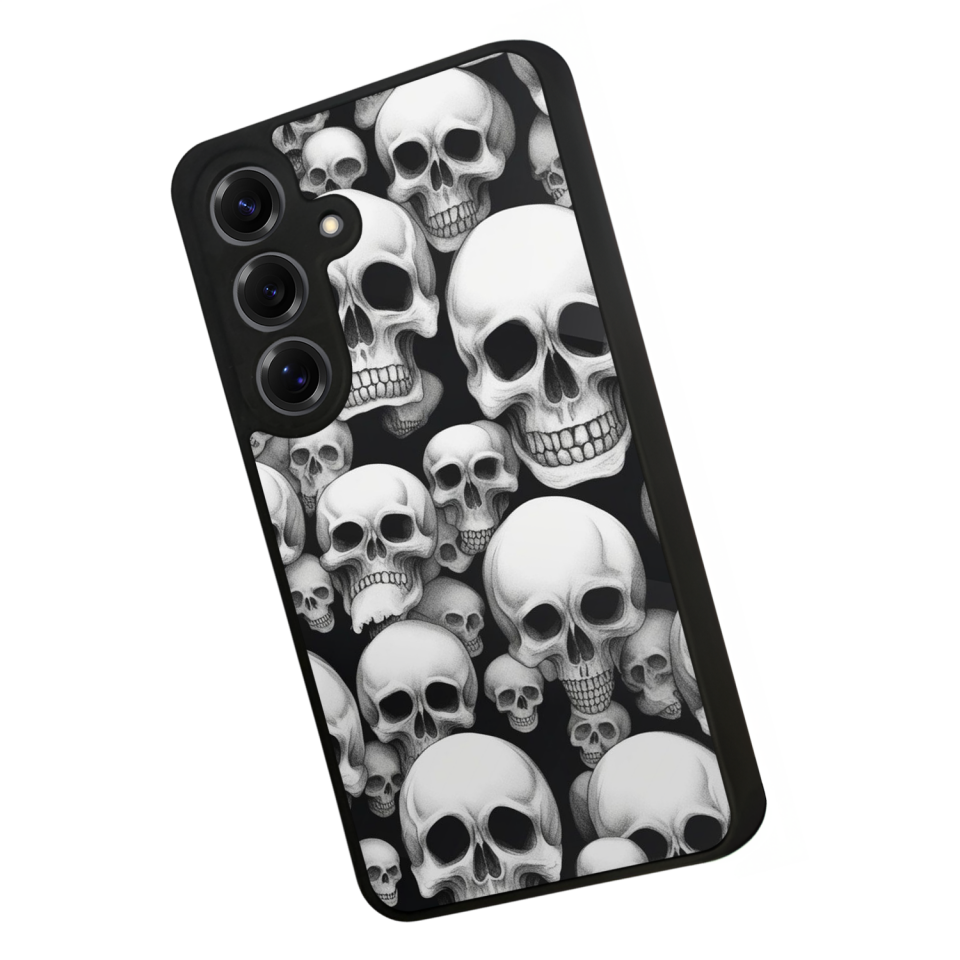 Samsung Galaxy S25 Uyumlu KuruKafa Tasarımlı Glossy Premium Kılıf