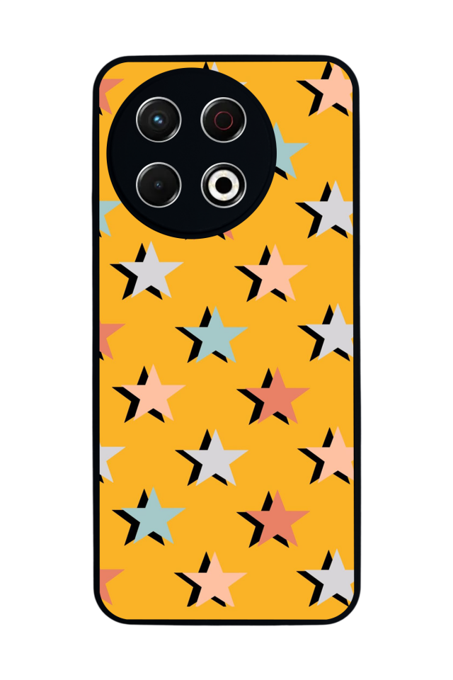 Tecno Spark 30 Pro Uyumlu Retro Yildizlar Tasarımlı Glossy Premium Kılıf