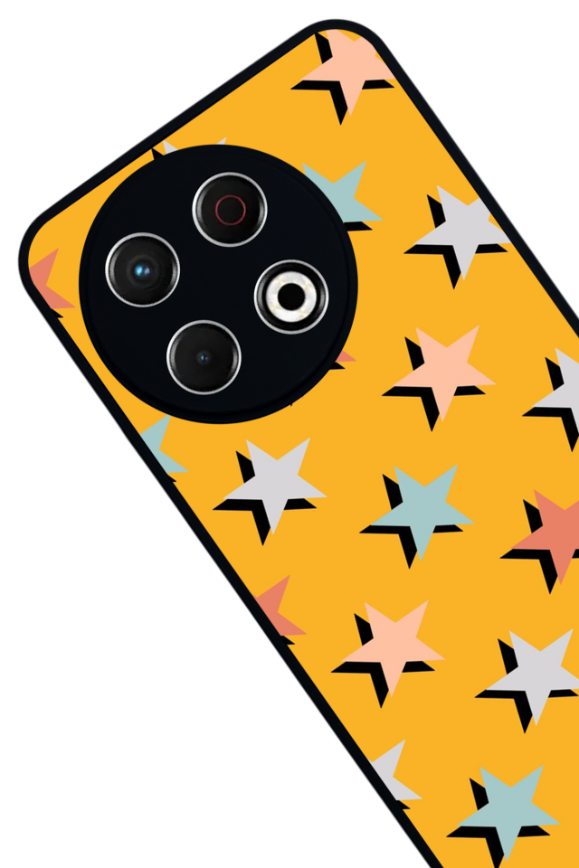 Tecno Spark 30 Pro Uyumlu Retro Yildizlar Tasarımlı Glossy Premium Kılıf