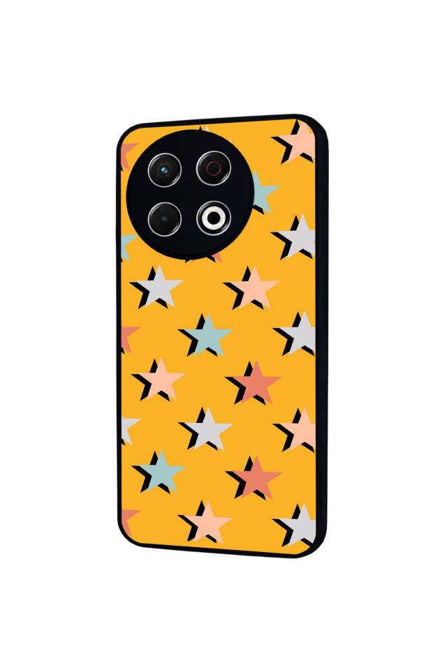 Tecno Spark 30 Pro Uyumlu Retro Yildizlar Tasarımlı Glossy Premium Kılıf