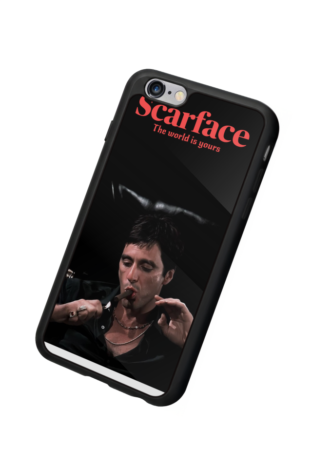 iPhone 6s Plus Uyumlu Scarface Tasarımlı Glossy Premium Kılıf