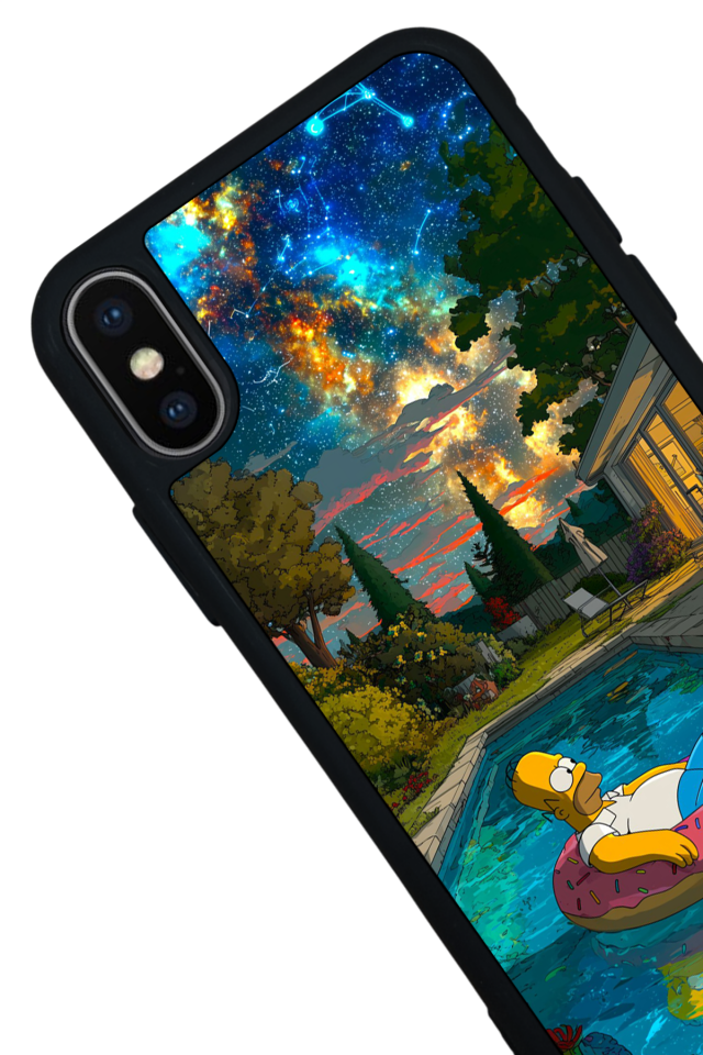 iPhone XS Max Uyumlu The Simpsons Tasarımlı Glossy Premium Kılıf
