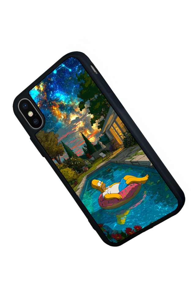 iPhone XS Max Uyumlu The Simpsons Tasarımlı Glossy Premium Kılıf