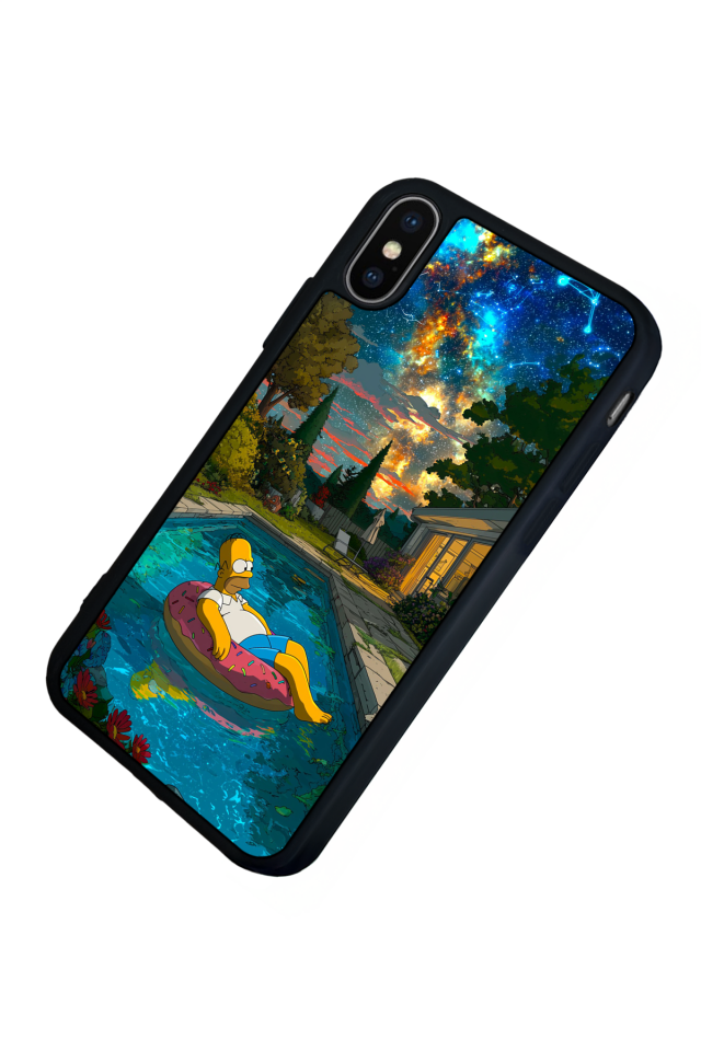 iPhone XS Max Uyumlu The Simpsons Tasarımlı Glossy Premium Kılıf