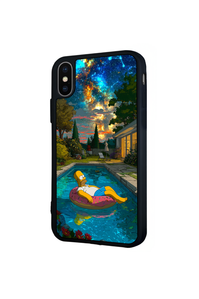 iPhone XS Max Uyumlu The Simpsons Tasarımlı Glossy Premium Kılıf