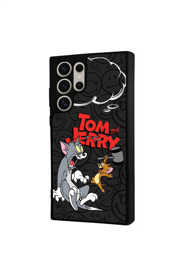 Samsung Galaxy S22 Ultra Uyumlu Tom And Jerry Tasarımlı Glossy Premium Kılıf