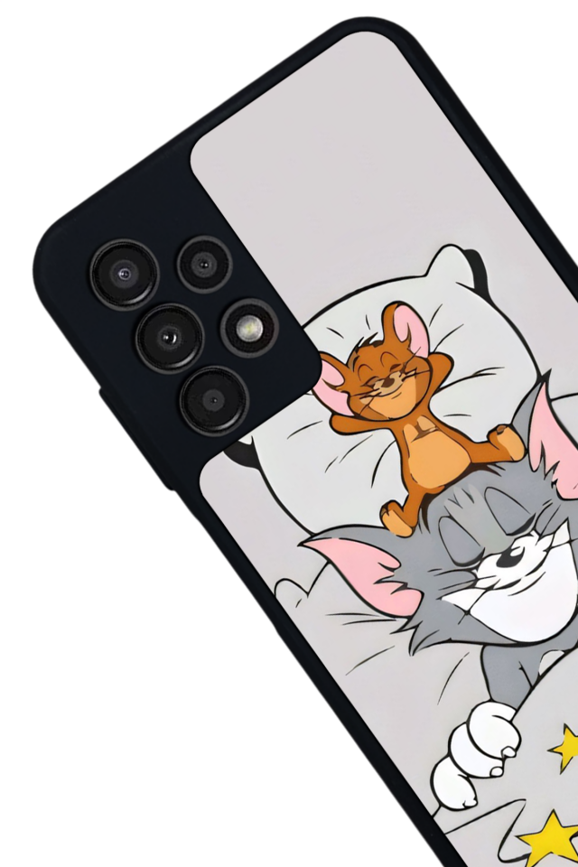 Samsung Galaxy A23 Uyumlu Tom And Jerry Tasarımlı Glossy Premium Kılıf