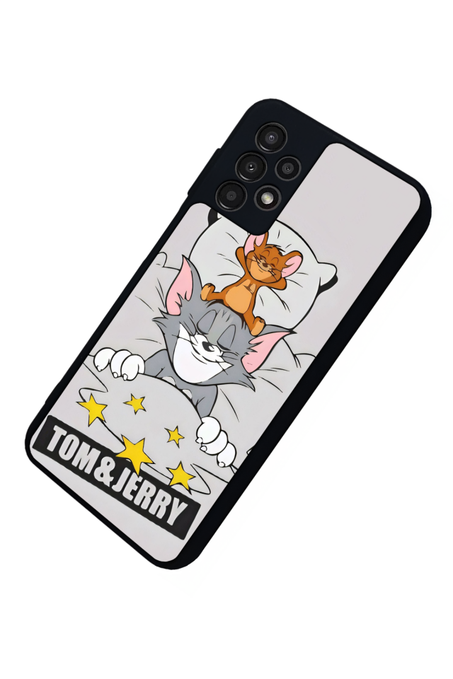 Samsung Galaxy A23 Uyumlu Tom And Jerry Tasarımlı Glossy Premium Kılıf