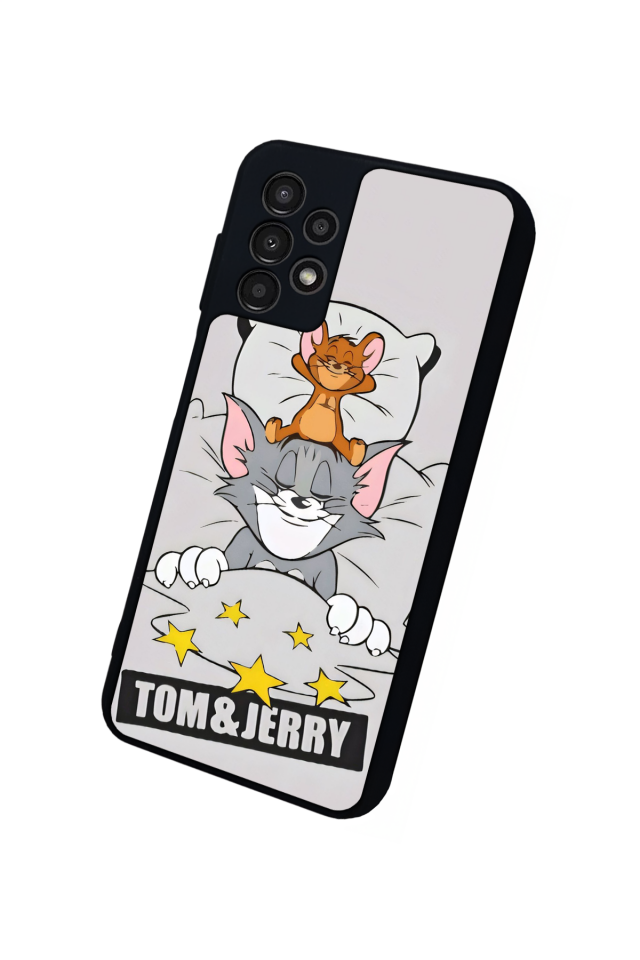 Samsung Galaxy A23 Uyumlu Tom And Jerry Tasarımlı Glossy Premium Kılıf