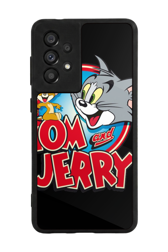 Samsung Galaxy A73 Uyumlu Tom And Jerry Tasarımlı Glossy Premium Kılıf