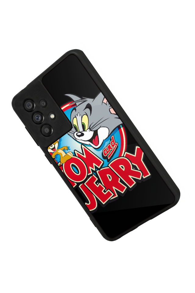 Samsung Galaxy A73 Uyumlu Tom And Jerry Tasarımlı Glossy Premium Kılıf