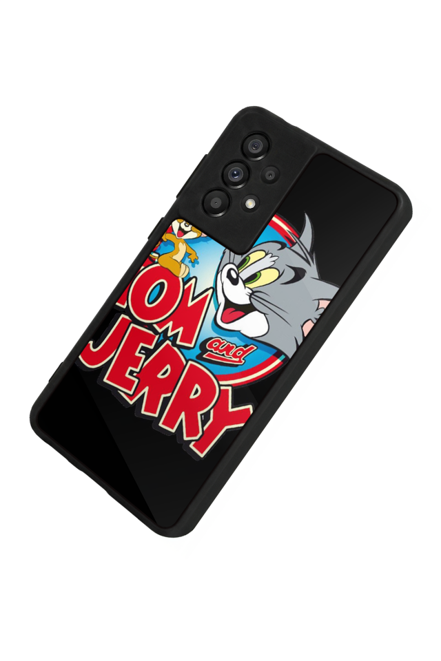 Samsung Galaxy A73 Uyumlu Tom And Jerry Tasarımlı Glossy Premium Kılıf