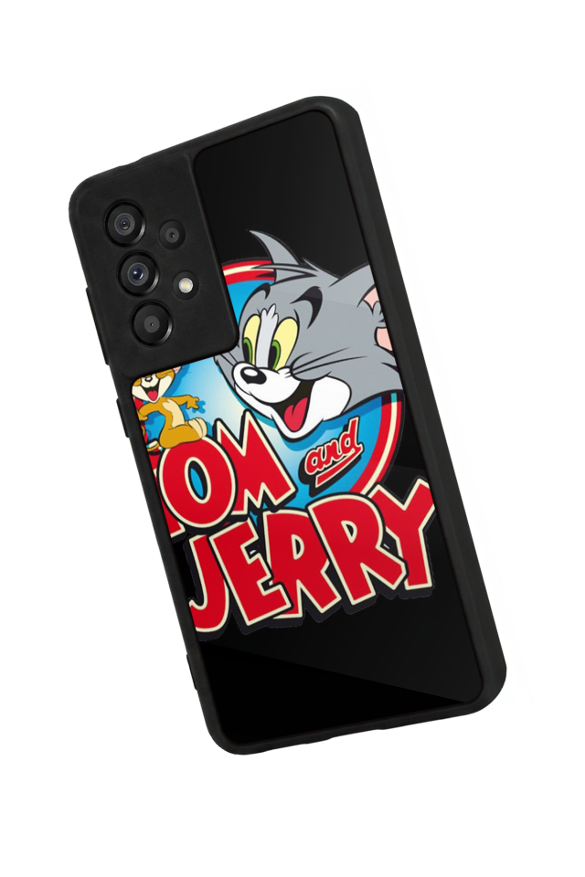 Samsung Galaxy A73 Uyumlu Tom And Jerry Tasarımlı Glossy Premium Kılıf