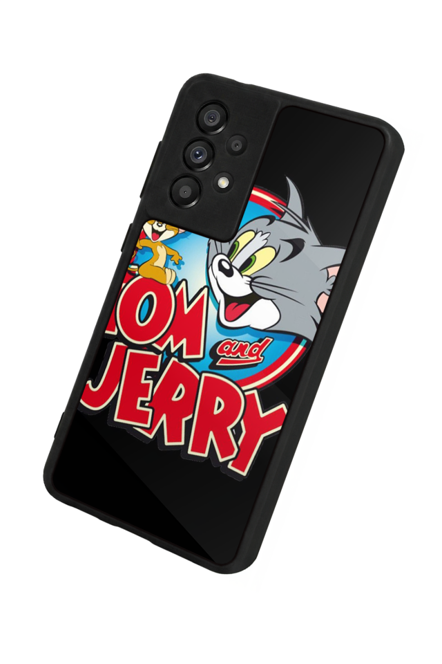 Samsung Galaxy A73 Uyumlu Tom And Jerry Tasarımlı Glossy Premium Kılıf