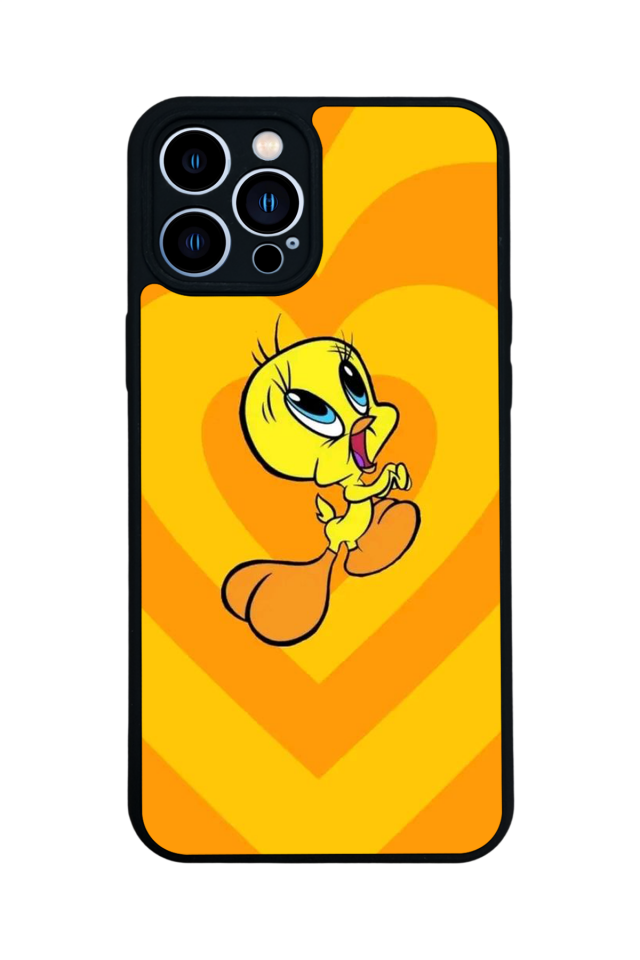 iPhone 13 Pro Max Uyumlu Tweety Tasarımlı Glossy Premium Kılıf