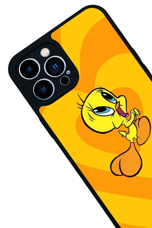 iPhone 13 Pro Max Uyumlu Tweety Tasarımlı Glossy Premium Kılıf