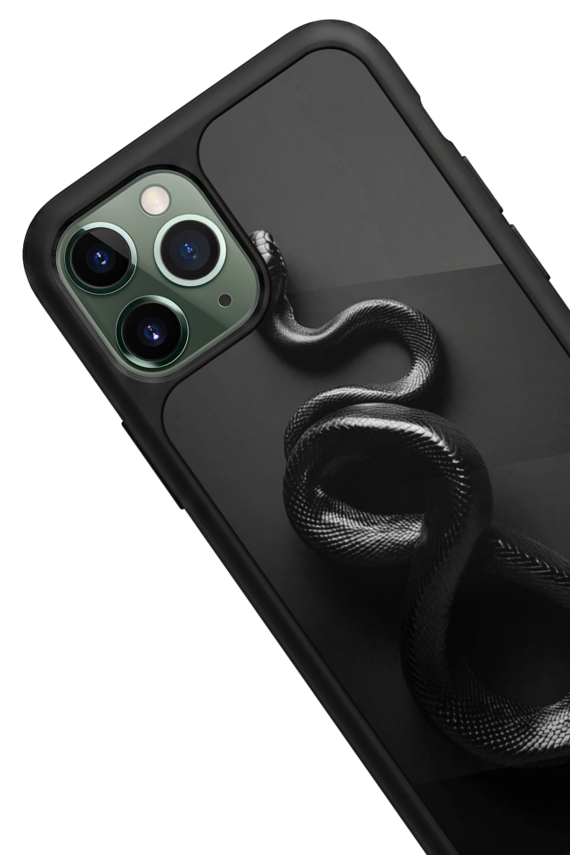iPhone 11 Pro Max Uyumlu Yılan Tasarımlı Glossy Premium Kılıf
