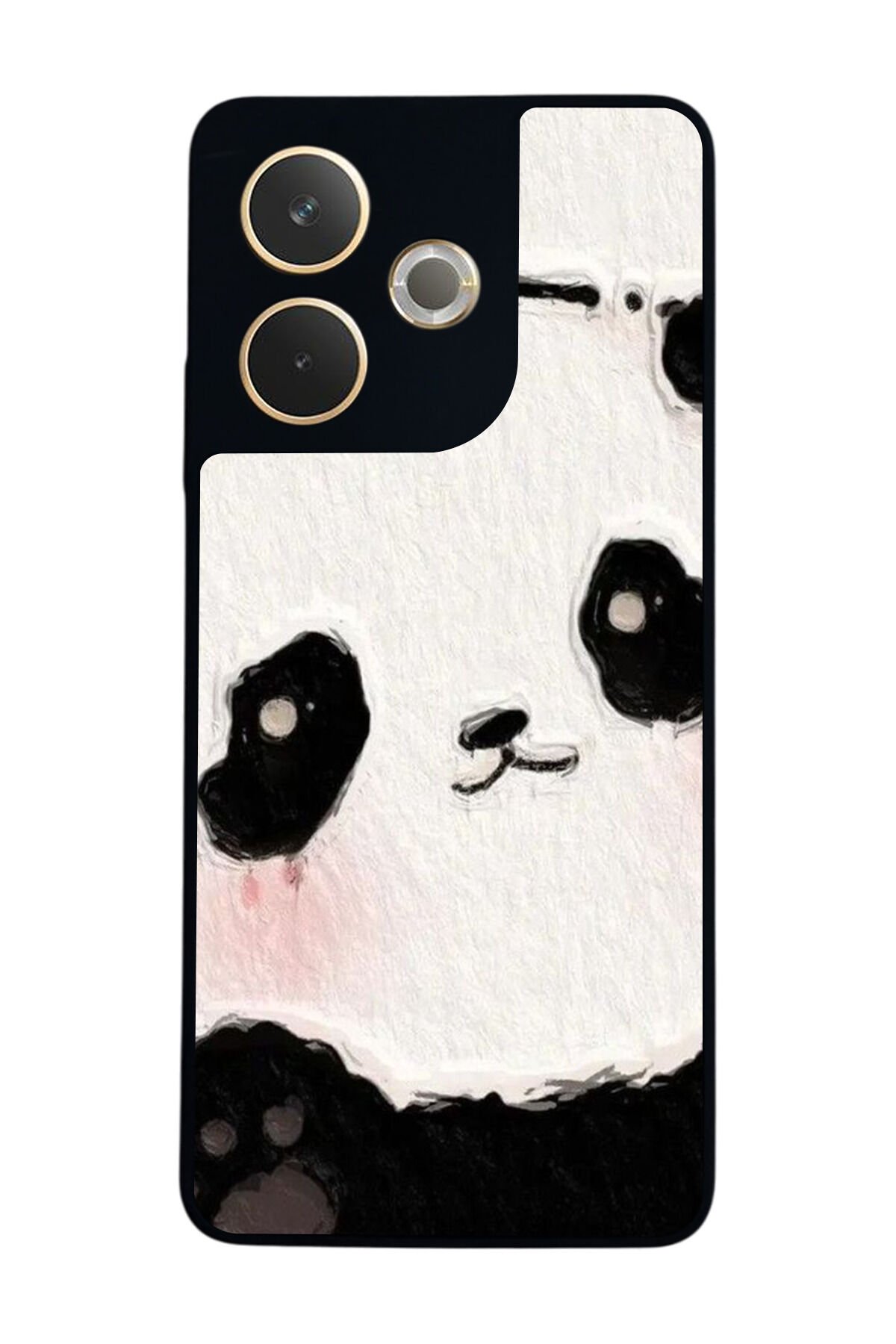 Oppo A5 Pro Uyumlu Panda Tasarımlı Glossy Premium Kılıf