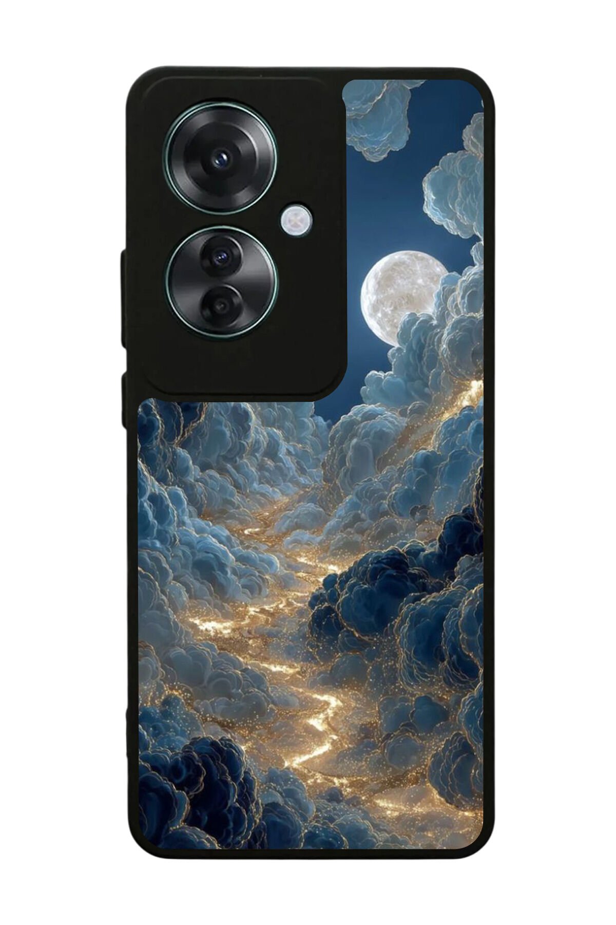 Oppo Reno 11F Uyumlu Ay Tasarımlı Glossy Premium Kılıf