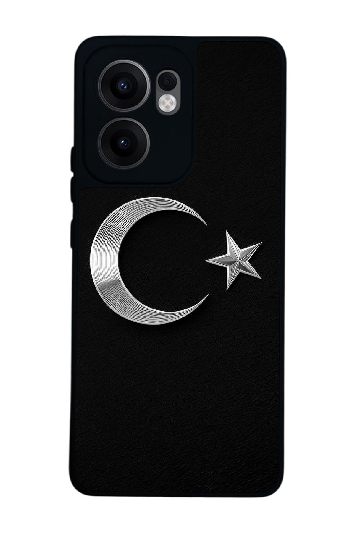 Oppo Reno 13F Uyumlu Türk Bayragi Tasarımlı Glossy Premium Kılıf