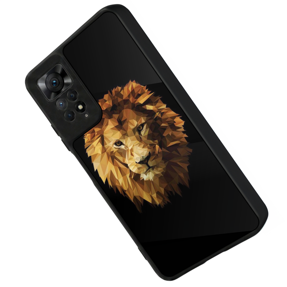 Xiaomi Redmi Note 12 Pro Uyumlu Aslan Tasarımlı Glossy Premium Kılıf