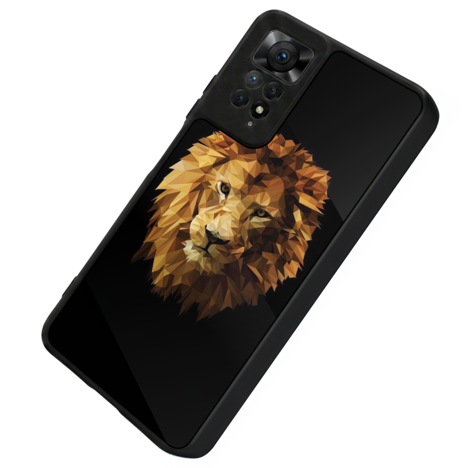 Xiaomi Redmi Note 12 Pro Uyumlu Aslan Tasarımlı Glossy Premium Kılıf