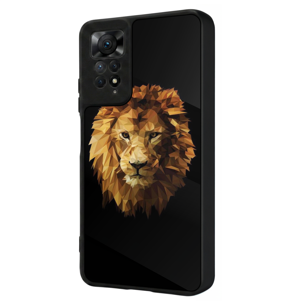 Xiaomi Redmi Note 12 Pro Uyumlu Aslan Tasarımlı Glossy Premium Kılıf