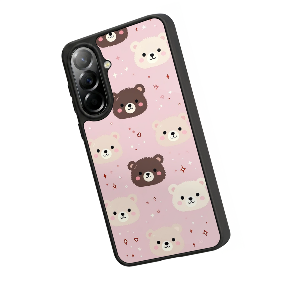 Samsung Galaxy A37 Uyumlu Ayı Tasarımlı Glossy Premium Kılıf