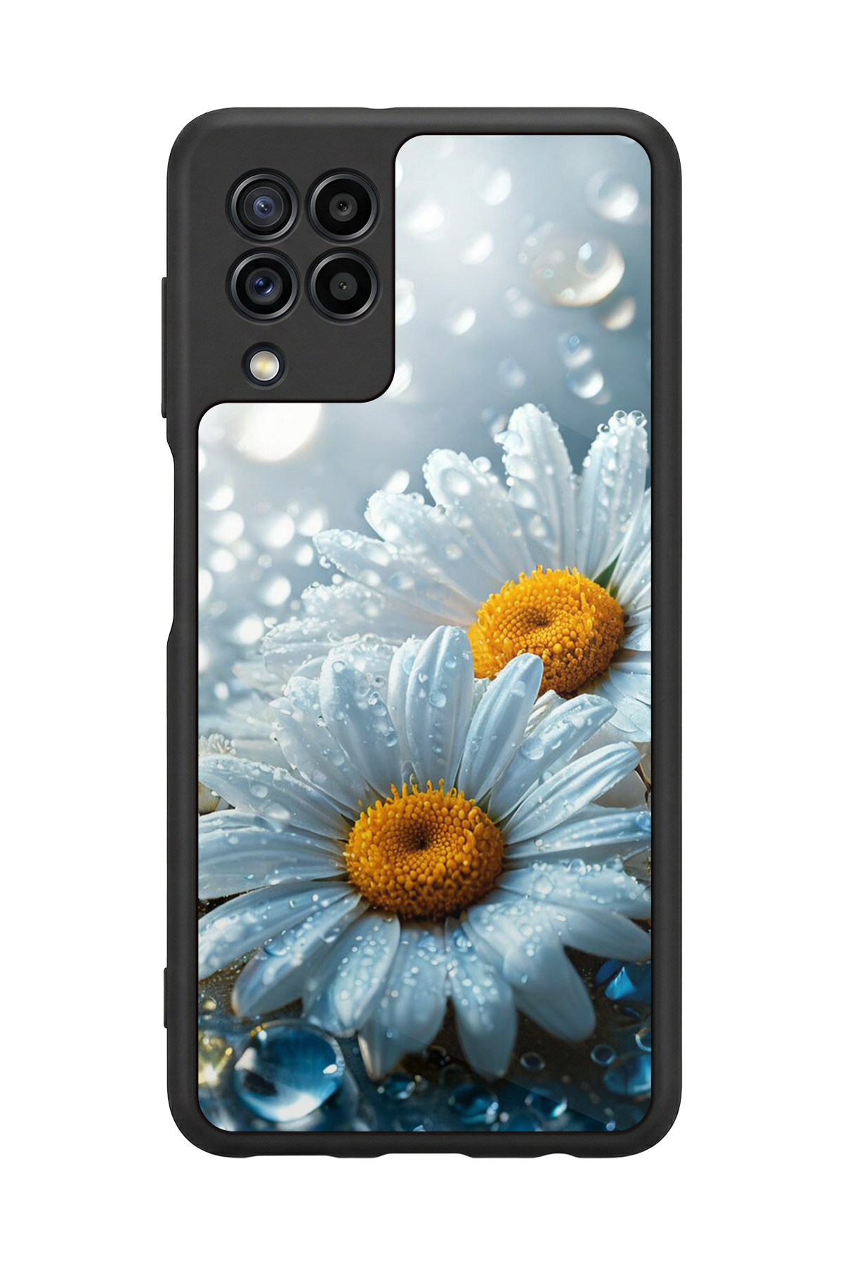 Samsung Galaxy M32 Uyumlu Cicek Tasarımlı Glossy Premium Kılıf