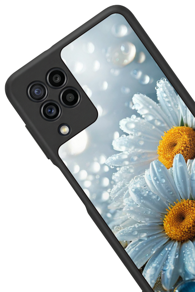 Samsung Galaxy M32 Uyumlu Cicek Tasarımlı Glossy Premium Kılıf