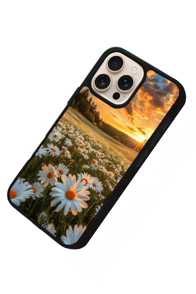 iPhone 15 Pro Max Uyumlu Cicek Tasarımlı Glossy Premium Kılıf