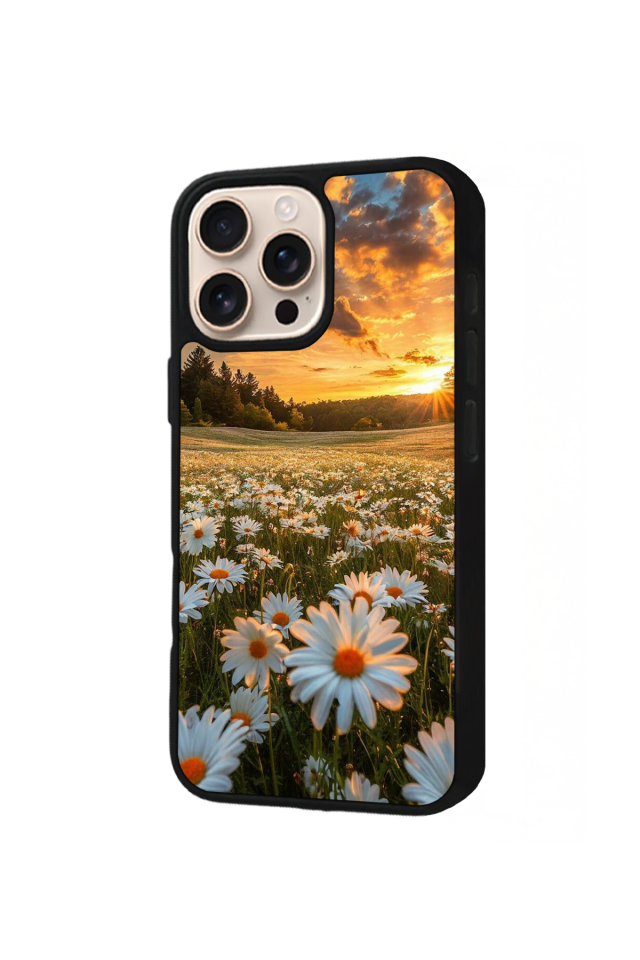 iPhone 15 Pro Max Uyumlu Cicek Tasarımlı Glossy Premium Kılıf