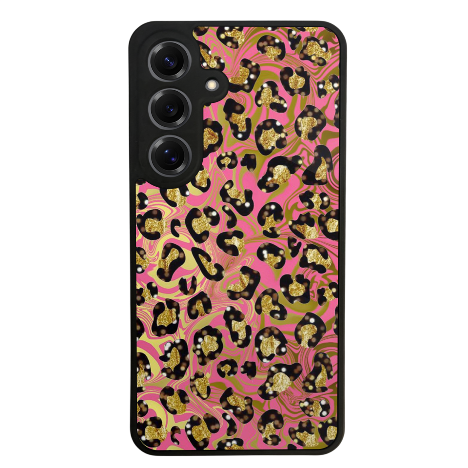 Samsung Galaxy S25 Uyumlu Hologram Leopar Tasarımlı Glossy Premium Kılıf