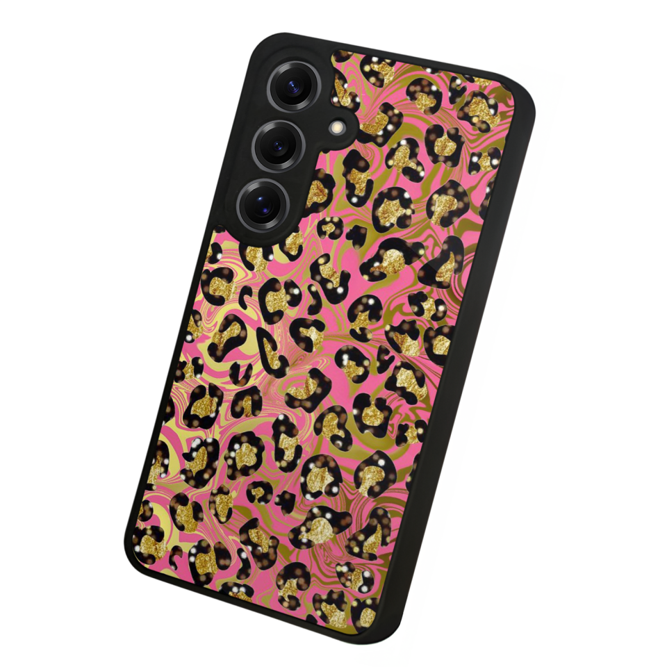 Samsung Galaxy S25 Uyumlu Hologram Leopar Tasarımlı Glossy Premium Kılıf