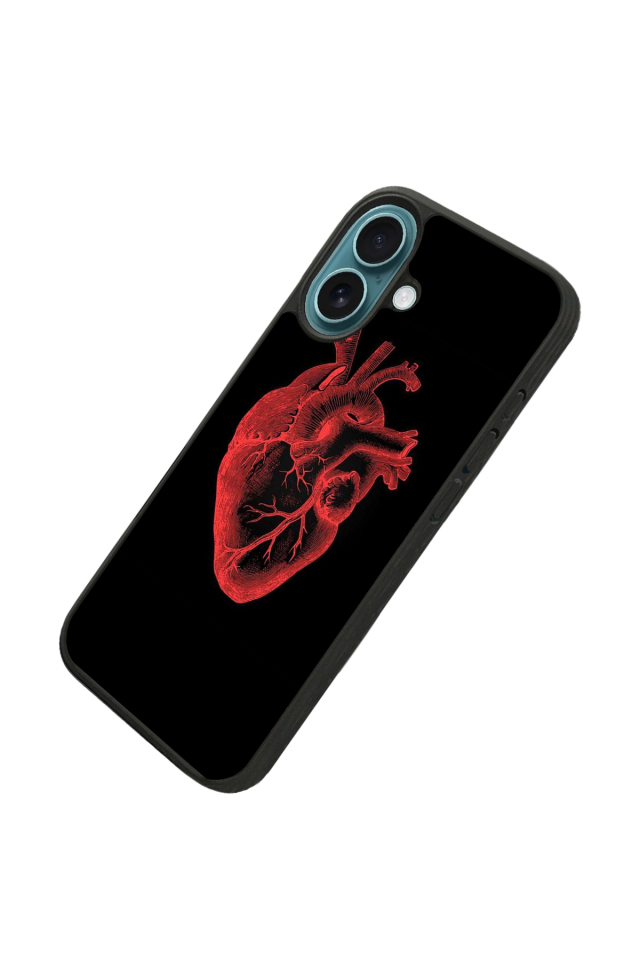iPhone 16 Uyumlu Kalp Love Tasarımlı Glossy Premium Kılıf