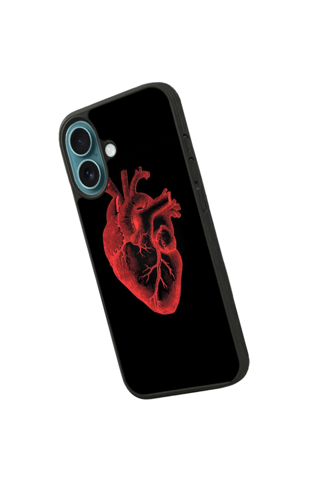 iPhone 16 Uyumlu Kalp Love Tasarımlı Glossy Premium Kılıf