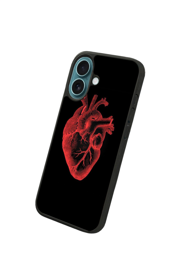 iPhone 16 Uyumlu Kalp Love Tasarımlı Glossy Premium Kılıf
