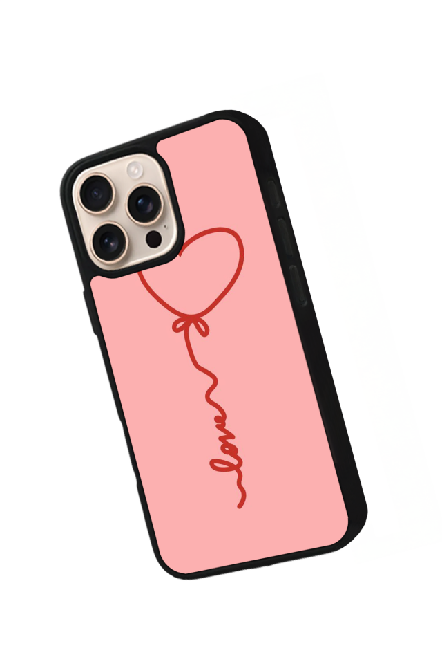 iPhone 16 Pro Max Uyumlu Kalp Love Tasarımlı Glossy Premium Kılıf