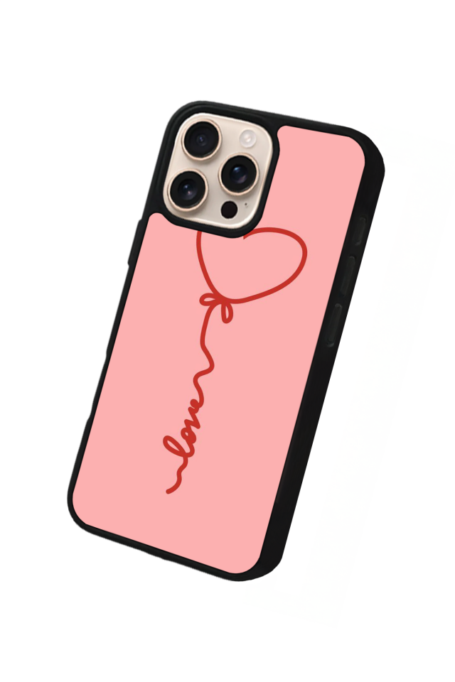 iPhone 16 Pro Max Uyumlu Kalp Love Tasarımlı Glossy Premium Kılıf