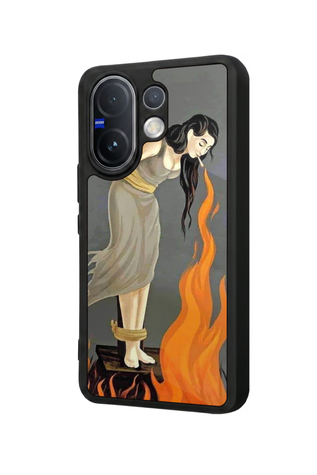Vivo V60 Uyumlu Kalp Love Tasarımlı Glossy Premium Kılıf