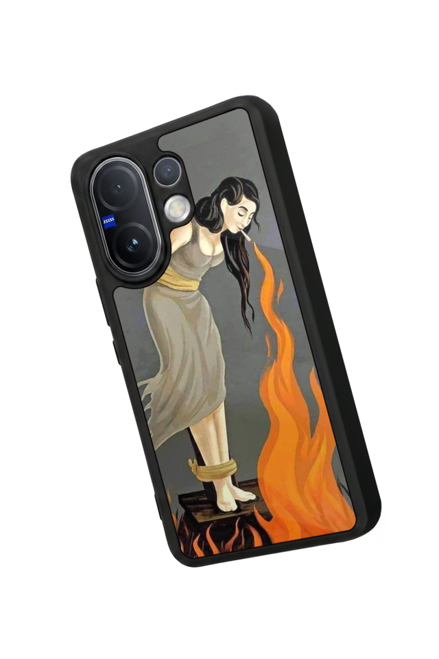Vivo V60 Uyumlu Kalp Love Tasarımlı Glossy Premium Kılıf