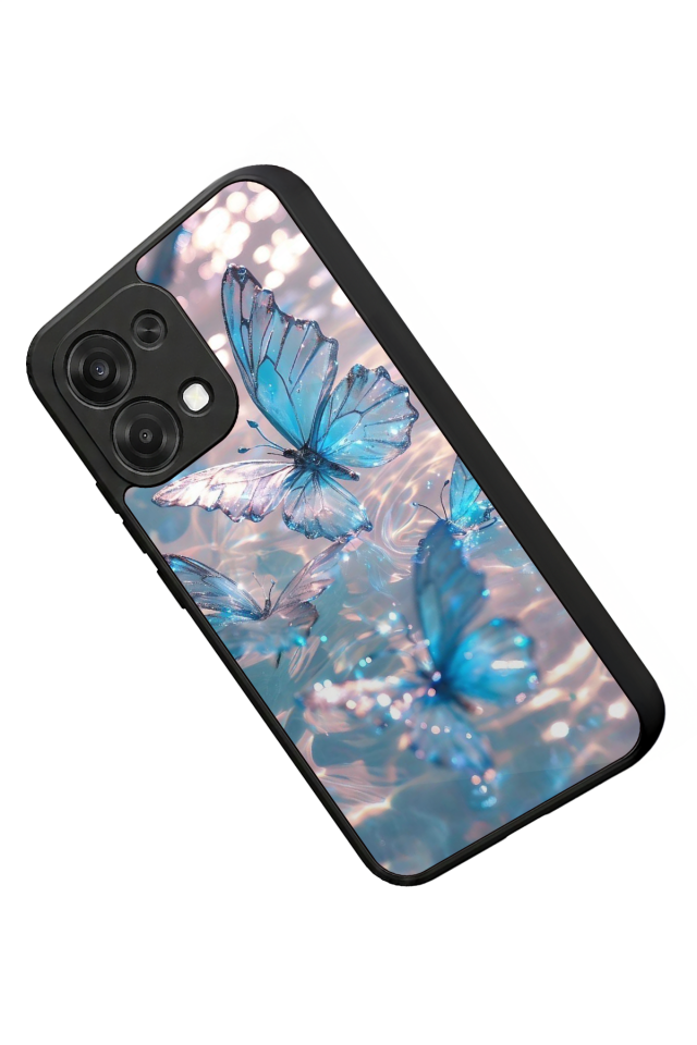 Oppo A6 Pro Uyumlu Kelebek Tasarımlı Glossy Premium Kılıf