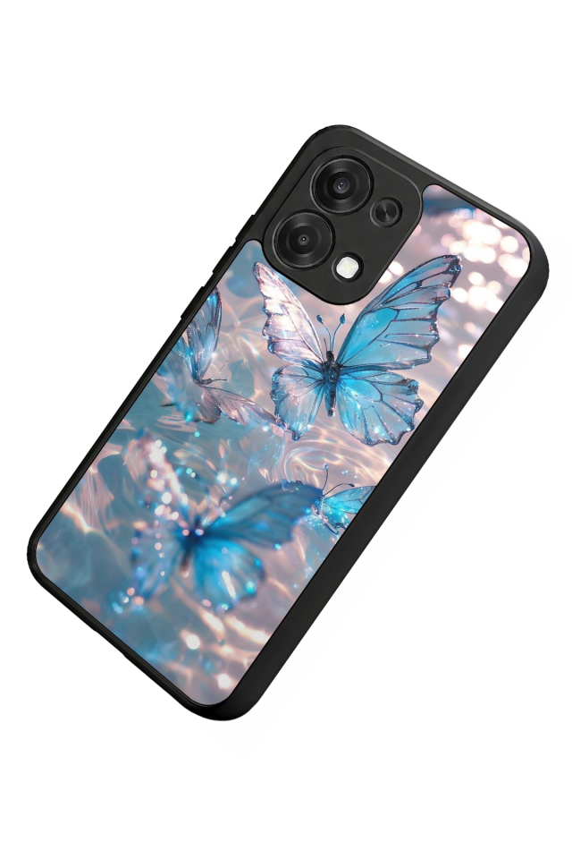 Oppo A6 Pro Uyumlu Kelebek Tasarımlı Glossy Premium Kılıf
